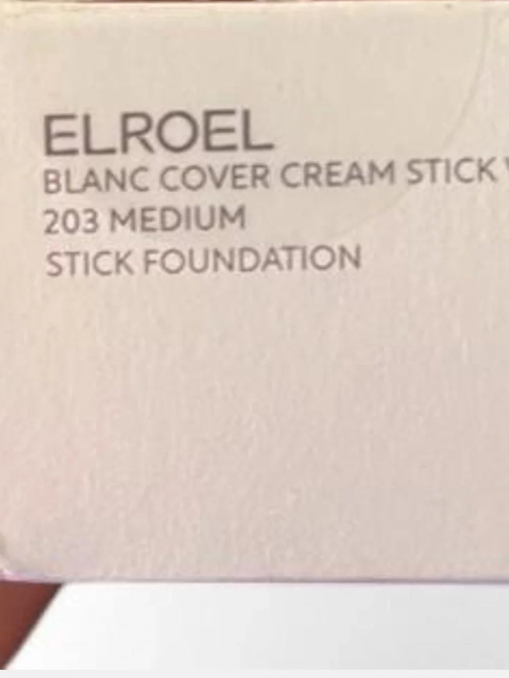 🆕 NIB ELROEL Blanc Cover Cream Stick V Foundation 203 Medium Factory Sealed